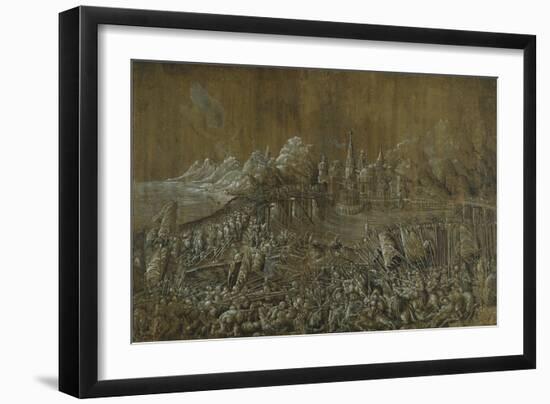 Landaknechten, Battle on a Bridge-Albrecht Altdorfer-Framed Giclee Print