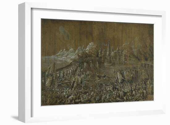 Landaknechten, Battle on a Bridge-Albrecht Altdorfer-Framed Giclee Print