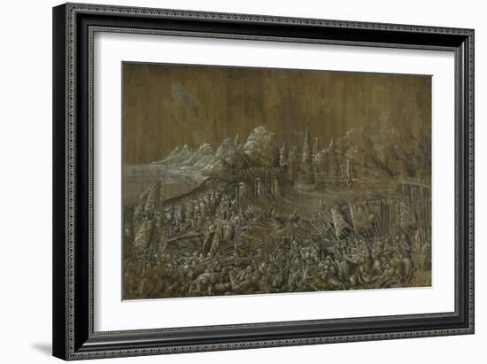 Landaknechten, Battle on a Bridge-Albrecht Altdorfer-Framed Giclee Print