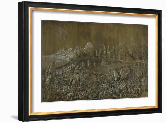 Landaknechten, Battle on a Bridge-Albrecht Altdorfer-Framed Giclee Print