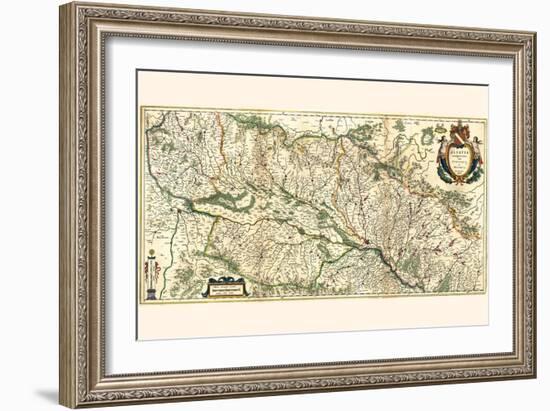 Landgravate Of Alsace, With Sundgau And Breisgau-Willem Janszoon Blaeu-Framed Art Print