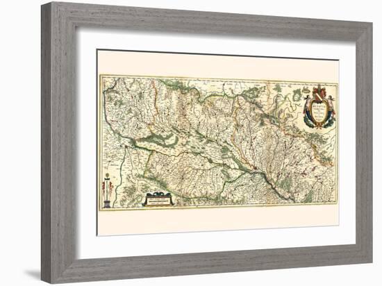 Landgravate Of Alsace, With Sundgau And Breisgau-Willem Janszoon Blaeu-Framed Art Print