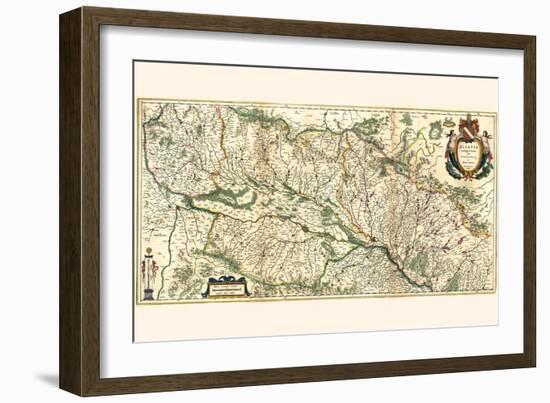 Landgravate Of Alsace, With Sundgau And Breisgau-Willem Janszoon Blaeu-Framed Art Print