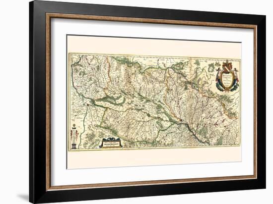 Landgravate Of Alsace, With Sundgau And Breisgau-Willem Janszoon Blaeu-Framed Art Print