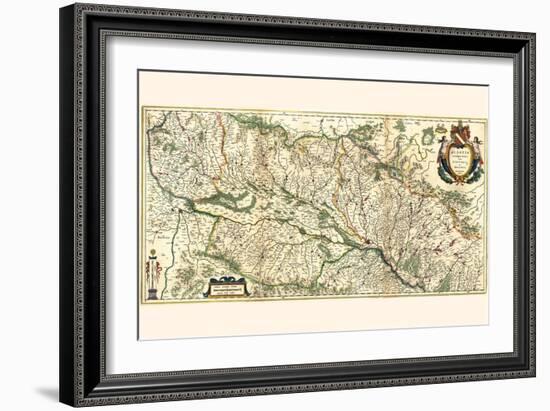 Landgravate Of Alsace, With Sundgau And Breisgau-Willem Janszoon Blaeu-Framed Art Print