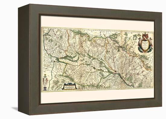 Landgravate Of Alsace, With Sundgau And Breisgau-Willem Janszoon Blaeu-Framed Stretched Canvas