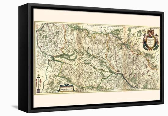 Landgravate Of Alsace, With Sundgau And Breisgau-Willem Janszoon Blaeu-Framed Stretched Canvas
