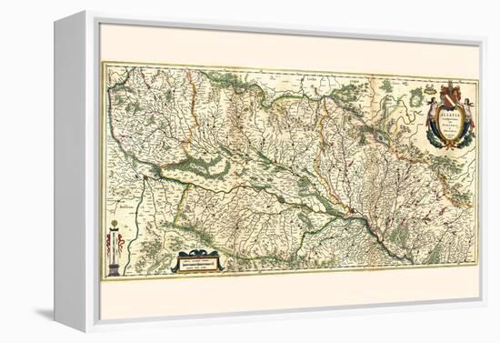 Landgravate Of Alsace, With Sundgau And Breisgau-Willem Janszoon Blaeu-Framed Stretched Canvas