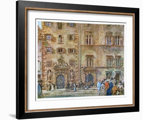 Landhaus and Old Zeughaus in Graz-Rudolph von Alt-Framed Collectable Print