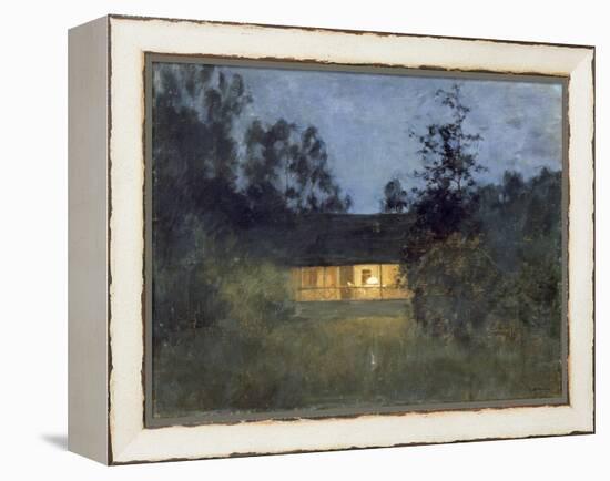 Landhaus in der Abenddämmerung. 1890-er Jahre-Isaak Iljitsch Lewitan-Framed Premier Image Canvas