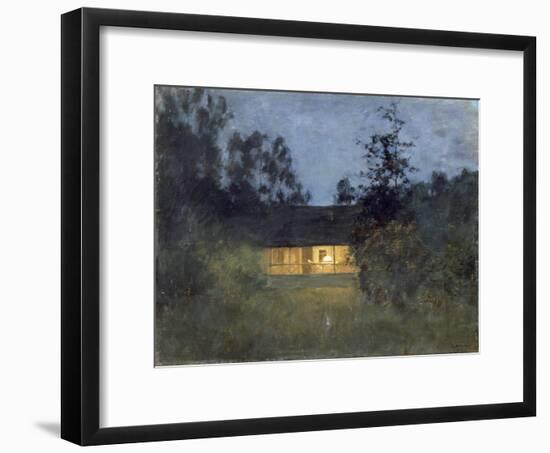 Landhaus in der Abenddämmerung. 1890-er Jahre-Isaak Iljitsch Lewitan-Framed Giclee Print