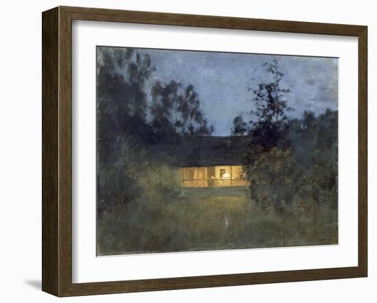 Landhaus in der Abenddämmerung. 1890-er Jahre-Isaak Iljitsch Lewitan-Framed Giclee Print