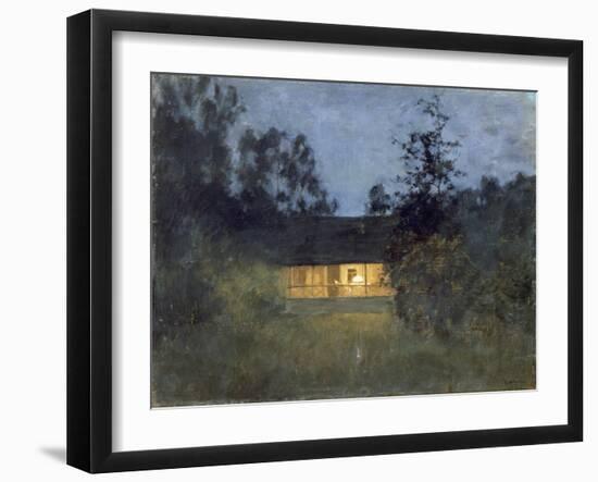 Landhaus in der Abenddämmerung. 1890-er Jahre-Isaak Iljitsch Lewitan-Framed Giclee Print