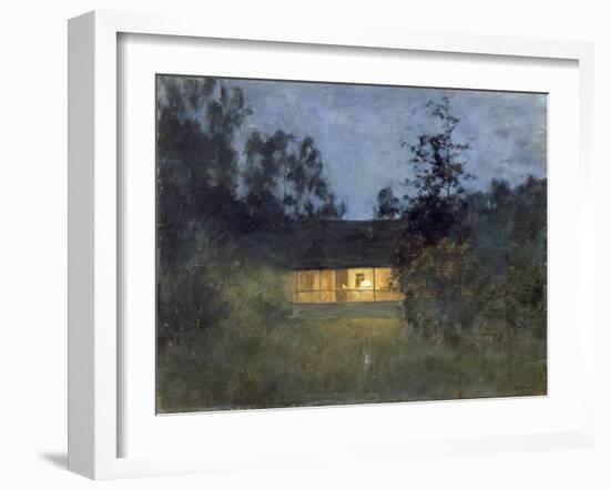 Landhaus in der Abenddämmerung. 1890-er Jahre-Isaak Iljitsch Lewitan-Framed Giclee Print