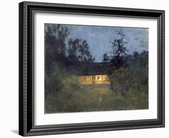 Landhaus in der Abenddämmerung. 1890-er Jahre-Isaak Iljitsch Lewitan-Framed Giclee Print