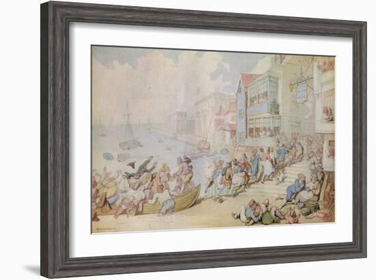 'Landing at Greenwich', c1780-Thomas Rowlandson-Framed Giclee Print