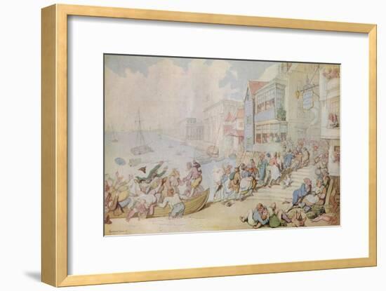 'Landing at Greenwich', c1780-Thomas Rowlandson-Framed Giclee Print