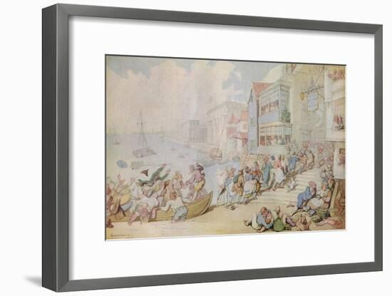 'Landing at Greenwich', c1780-Thomas Rowlandson-Framed Giclee Print