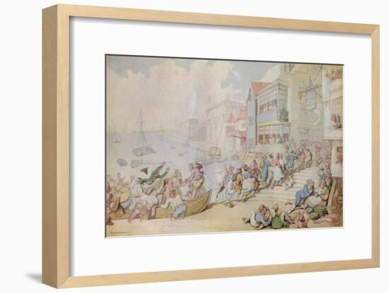 'Landing at Greenwich', c1780-Thomas Rowlandson-Framed Giclee Print