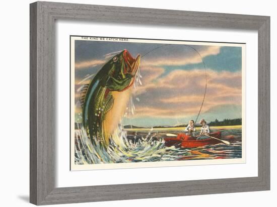 Landing Giant Fish-null-Framed Premium Giclee Print