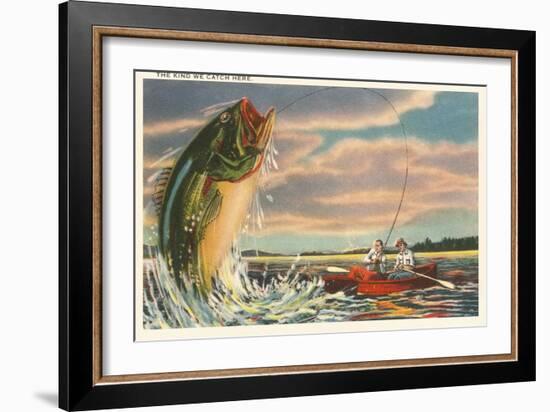 Landing Giant Fish-null-Framed Premium Giclee Print