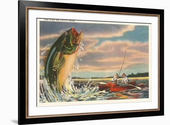 Landing Giant Fish-null-Framed Art Print