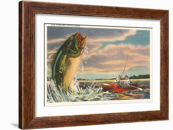 Landing Giant Fish-null-Framed Art Print