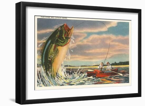 Landing Giant Fish-null-Framed Art Print