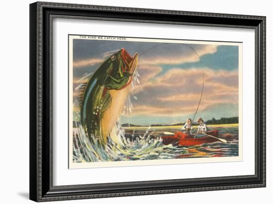 Landing Giant Fish-null-Framed Art Print