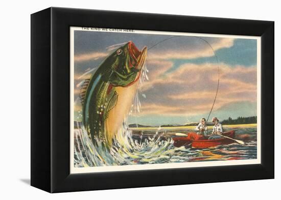 Landing Giant Fish-null-Framed Stretched Canvas