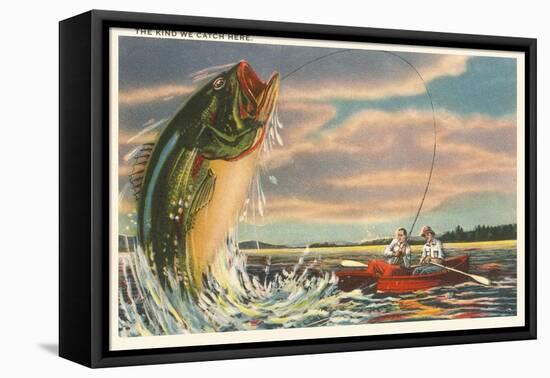 Landing Giant Fish-null-Framed Stretched Canvas