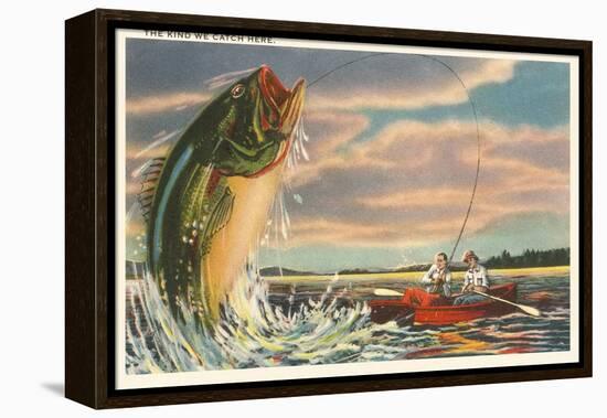 Landing Giant Fish-null-Framed Stretched Canvas