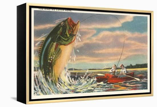 Landing Giant Fish-null-Framed Stretched Canvas