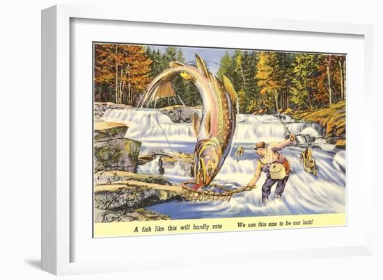 Landing Giant Fish-null-Framed Art Print