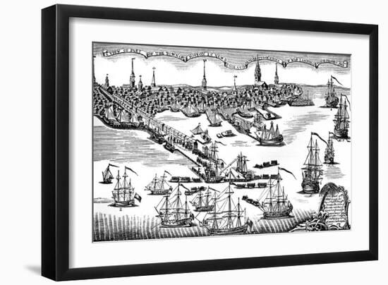 Landing of British troops at Boston harbour, 1768-Paul Revere-Framed Giclee Print