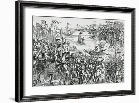 Landing of Crusaders at Damietta, May 1218-null-Framed Giclee Print