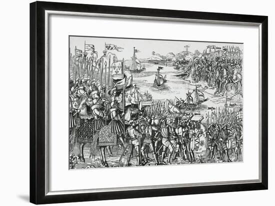 Landing of Crusaders at Damietta, May 1218-null-Framed Giclee Print