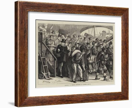 Landing of French Refugees at London Bridge-Matthew White Ridley-Framed Giclee Print