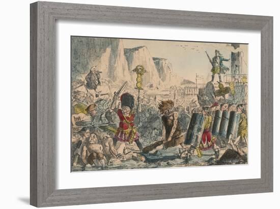 Landing of Julius Caesar, 1850-John Leech-Framed Giclee Print