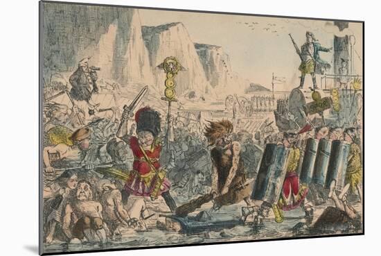 Landing of Julius Caesar, 1850-John Leech-Mounted Giclee Print