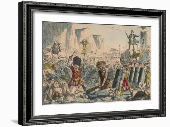 Landing of Julius Caesar, 1850-John Leech-Framed Giclee Print