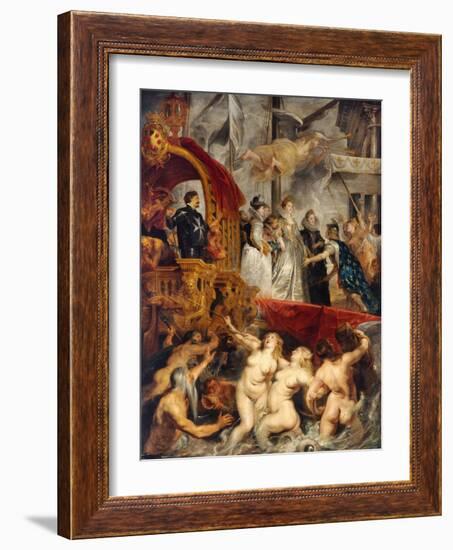 Landing of Marie De Medicis at Marseilles-Peter Paul Rubens-Framed Giclee Print