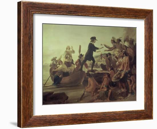 Landing of Roger Williams, 1636-Alonzo Chappel-Framed Giclee Print