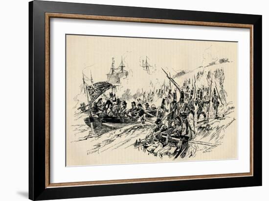 Landing of Sir Ralph Abercromby and British Forces at Alexandria, 1801, (1884)-null-Framed Giclee Print