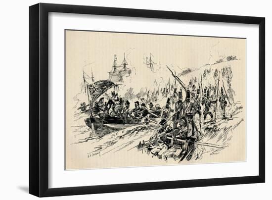 Landing of Sir Ralph Abercromby and British Forces at Alexandria, 1801, (1884)-null-Framed Giclee Print