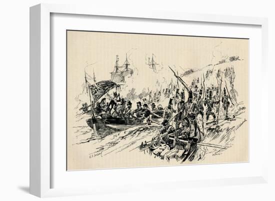 Landing of Sir Ralph Abercromby and British Forces at Alexandria, 1801, (1884)-null-Framed Giclee Print