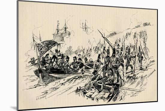 Landing of Sir Ralph Abercromby and British Forces at Alexandria, 1801, (1884)-null-Mounted Giclee Print