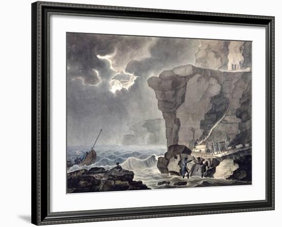 Landing of the Conspirators in the Cadoudal Affair at the Cliff of Biville..., 1771-1847-Armand Jules Marie Heraclius de Polignac-Framed Giclee Print