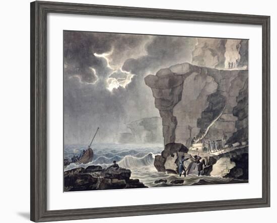 Landing of the Conspirators in the Cadoudal Affair at the Cliff of Biville..., 1771-1847-Armand Jules Marie Heraclius de Polignac-Framed Giclee Print