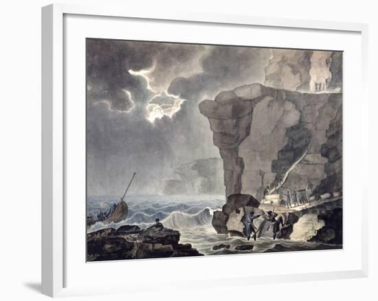 Landing of the Conspirators in the Cadoudal Affair at the Cliff of Biville..., 1771-1847-Armand Jules Marie Heraclius de Polignac-Framed Giclee Print